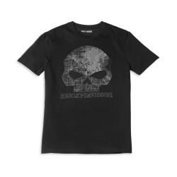 Мужская футболка Harley-Davidson Milwaukee Map Skull черный