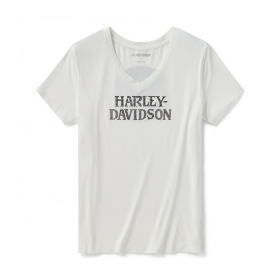 Женская футболка Harley-Davidson Willie G Skull V вырез новинка