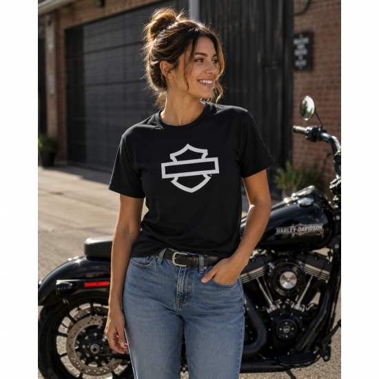 Женская футболка Harley-Davidson TECH Harley Black новинка 2026