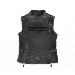 Жіночий жилет Harley-Davidson Electra Studded шкіра чорний