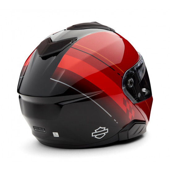 Мотошлем Harley-Davidson Capstone Sun Shield III красный модульный