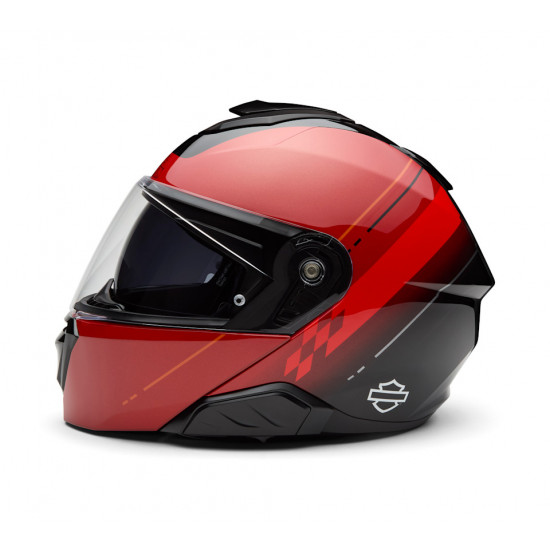 Мотошлем Harley-Davidson Capstone Sun Shield III красный модульный