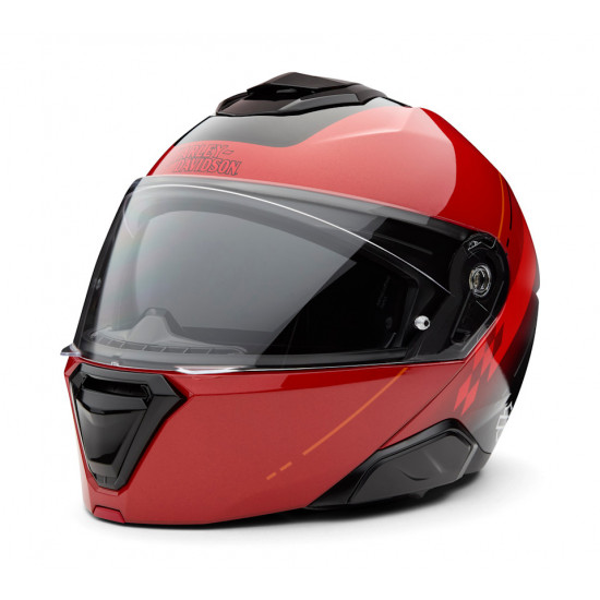 Мотошлем Harley-Davidson Capstone Sun Shield III красный модульный