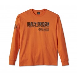 Футболка з довгим рукавом Harley-Davidson 120th Harley Orange