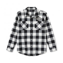 Чоловіча сорочка Harley-Davidson Bar & Shield Harley Black & Cloud Dancer