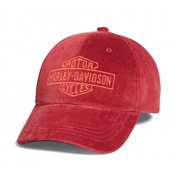 Чоловіча кепка вельветова Bar & Shield червоно-коричнева