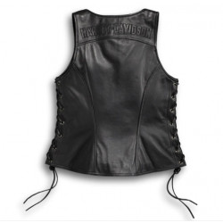 Жіноча жилетка Harley-Davidson Avenue шкіряна чорна