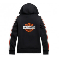 Жіночий худі Harley-Davidson Sleeve Stripe чорне