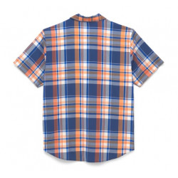 Чоловіча сорочка з коротким рукавом Harley-Davidson Bar Performance синій помаранчевий