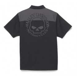 Чоловіча сорочка з коротким рукавом Harley-Davidson Willie G Skull сірий