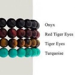Срібний браслет Red Tiger eye