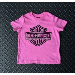 Детская футболка Harley-Davidson Bar & Shield розовая