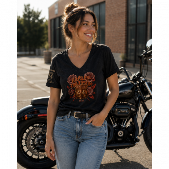 Женская футболка Harley-Davidson Route 66 Foil Legendary новинка 2026