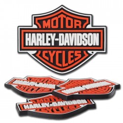 Набір підкладок під склянки Harley-Davidson B&S 4 шт гумові