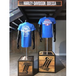 Чоловіча футболка Harley-Davidson Round Distress синя