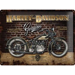 Табличка настенная Harley-Davidson  Nostalgic Brick 30x40 металлическая