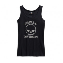 Женская майка harley-Davidson  Skull черная