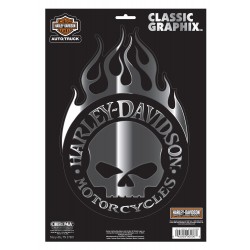 Наклейка объемная Harley-Davidson Skull Classic Graphix