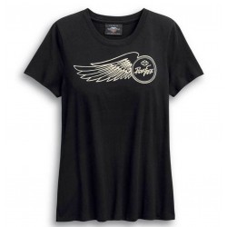 Женская футболка Harley-Davidson  RIDE FREE черная 