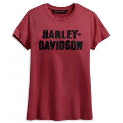 Женская футболка Harley-Davidson Chain Stitched красная