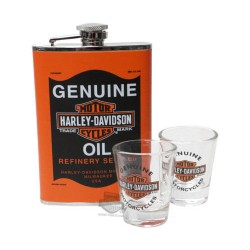 Набір фляга та 2 шт чарки Harley-Davidson Oil Can
