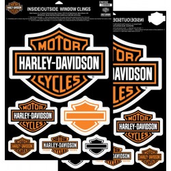 Набор наклеек двусторонних Harley-Davidson Bar & Shield  (6шт)
