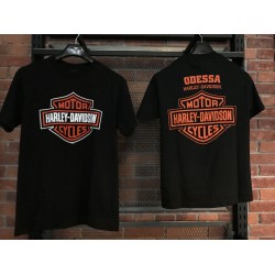 Мужская футболка Harley-Davidson B&S ORANGE чёрный