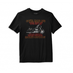 Мужская футболка Harley-Davidson  Moto черная