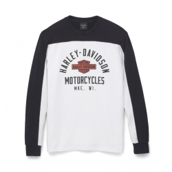 Чоловіча футболка з довгим рукавом Harley-Davidson Racing Colorblock біла