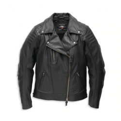 Женская куртка Harley-Davidson Bezel Biker кожаная черная