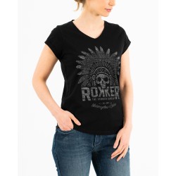 Женская футболка ROKKER Indian Bonnet черный