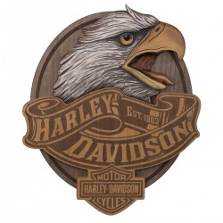 Декоративна настінна дерев'яна вивіска Harley Carved Eagle