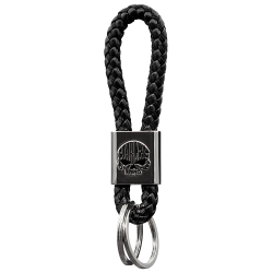 Брелок для ключів Harley® Skull Black Vinyl Braid